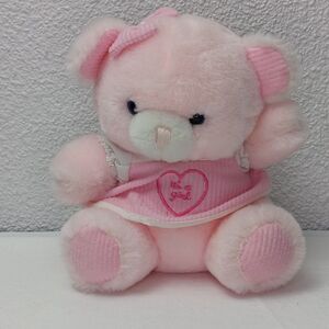 Applause Pink Its A Girl Plush Bear Pastel Pink Celebration Stuffed Animal